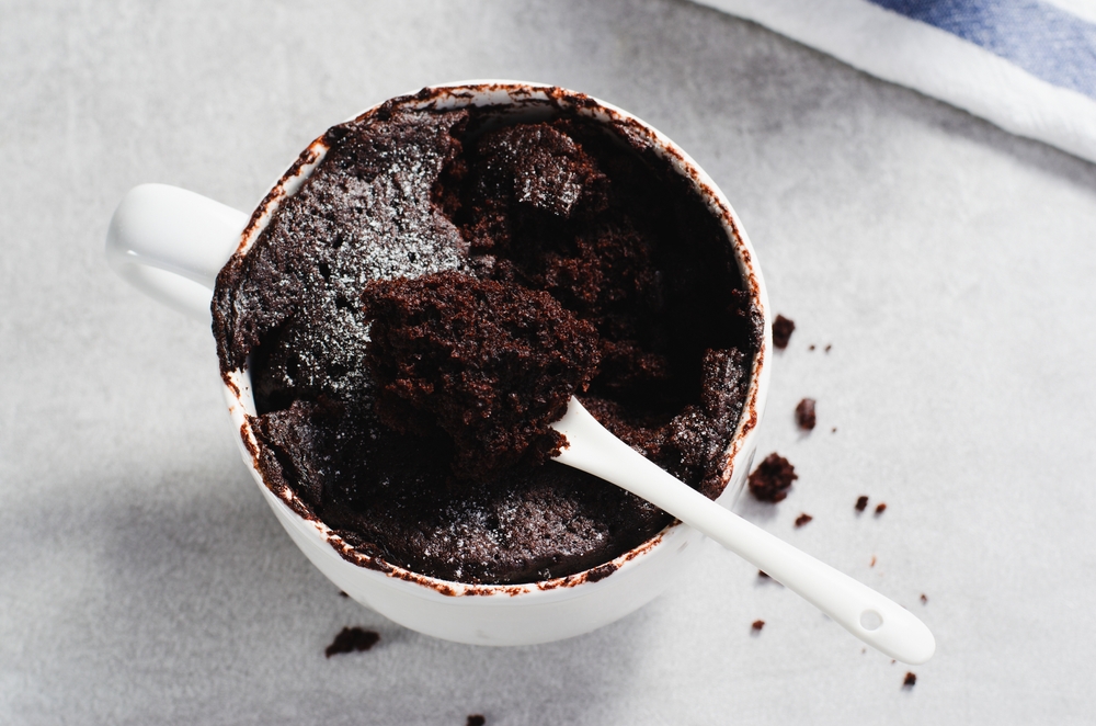 bolo de caneca de chocolate