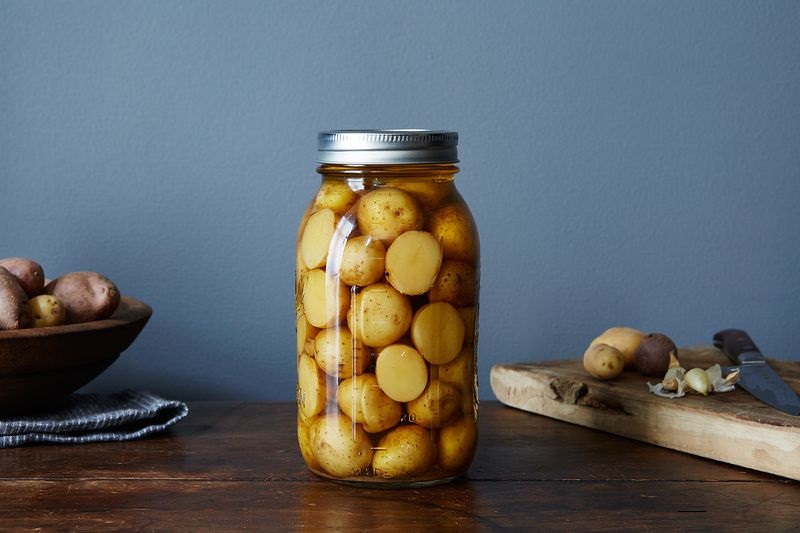 Batatas em conserva